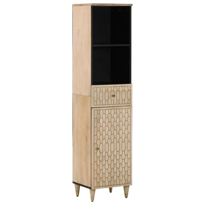 Badschrank 38x33x160 cm Massivholz Mango