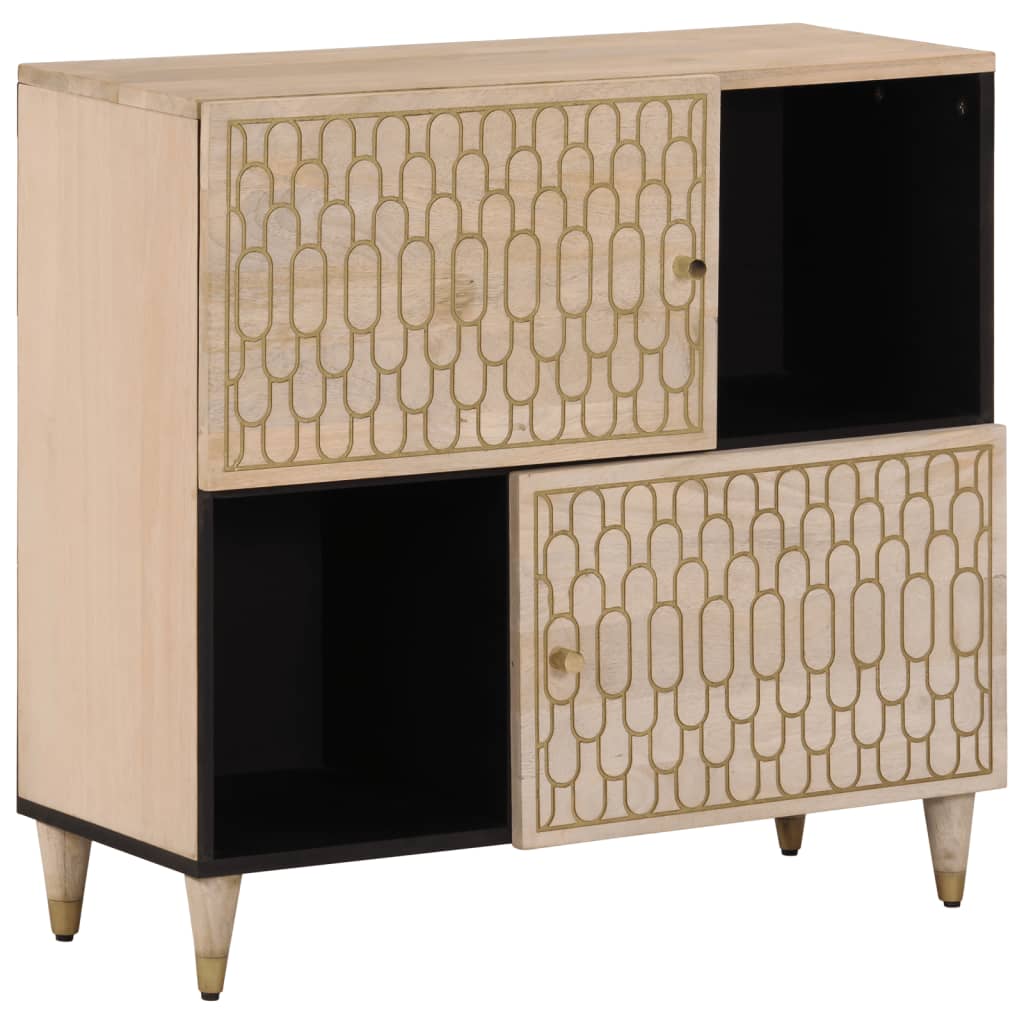 Beistellschrank 80x33x75 cm Massivholz Mango