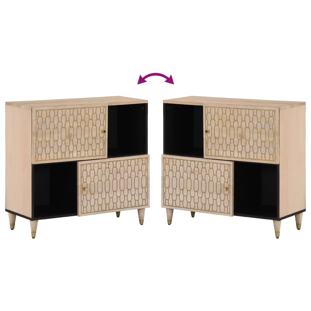 Beistellschrank 80x33x75 cm Massivholz Mango