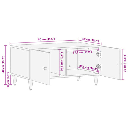 Couchtisch 80x50x40 cm Massivholz Mango