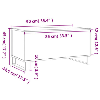 Couchtisch Grau Sonoma 90x44,5x45 cm Holzwerkstoff