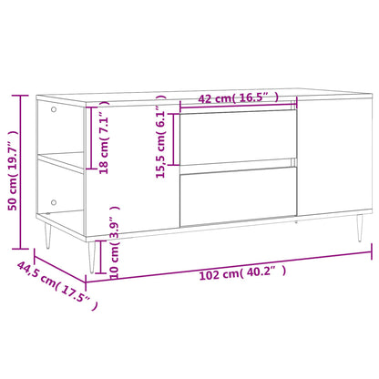 Couchtisch Sonoma-Eiche 102x44,5x50 cm Holzwerkstoff