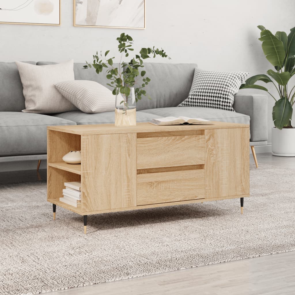 Couchtisch Sonoma-Eiche 102x44,5x50 cm Holzwerkstoff