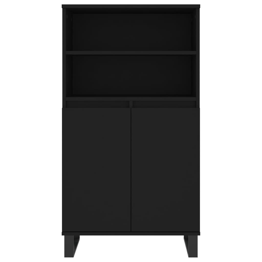 Highboard Schwarz 60x36x110 cm Holzwerkstoff