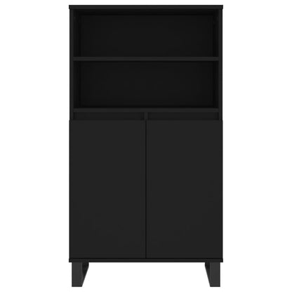 Highboard Schwarz 60x36x110 cm Holzwerkstoff