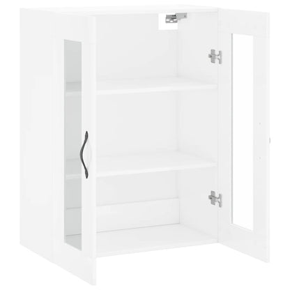 Wandschrank Hochglanz-Weiß 69,5x34x90 cm Holzwerkstoff