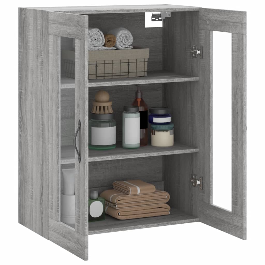 Wandschrank Grau Sonoma 69,5x34x90 cm Holzwerkstoff