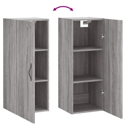 Wandschrank Grau Sonoma 34,5x34x90 cm Holzwerkstoff