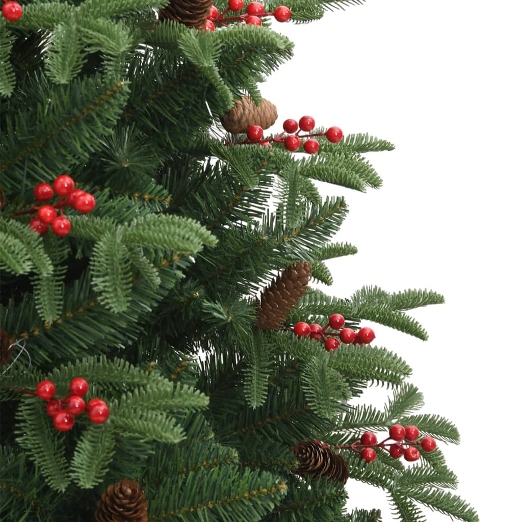 Künstlicher Weihnachtsbaum Klappbar mit Zapfen & Beeren 240 cm