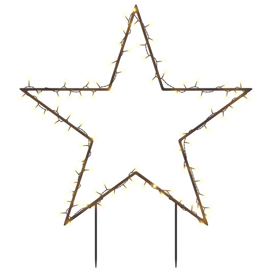 Weihnachtsstern mit Erdspießen und 80 LEDs 60 cm