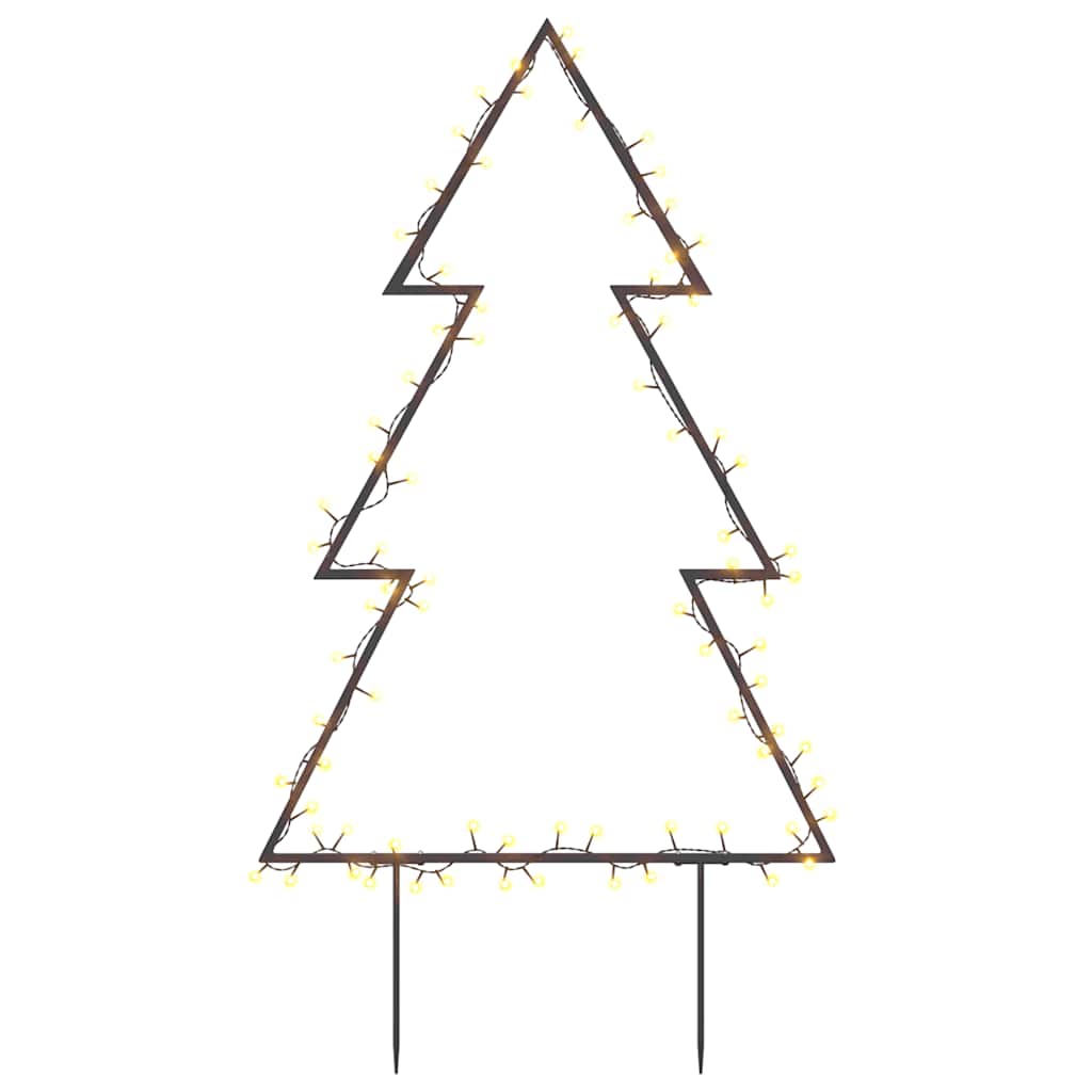 Albero di Natale con picchetti da terra e 80 LED, 60 cm