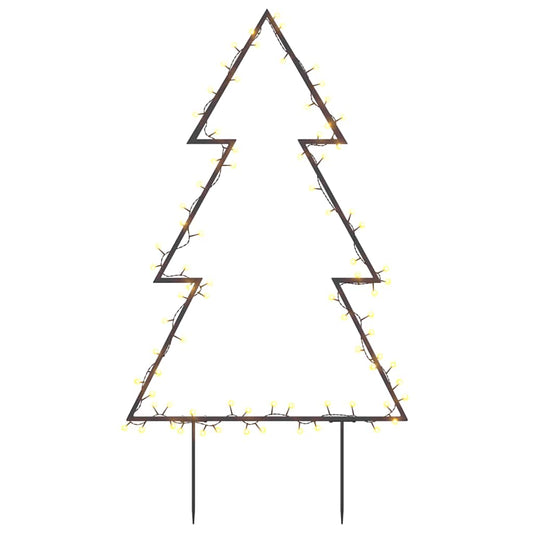 Albero di Natale con picchetti da terra e 80 LED, 60 cm