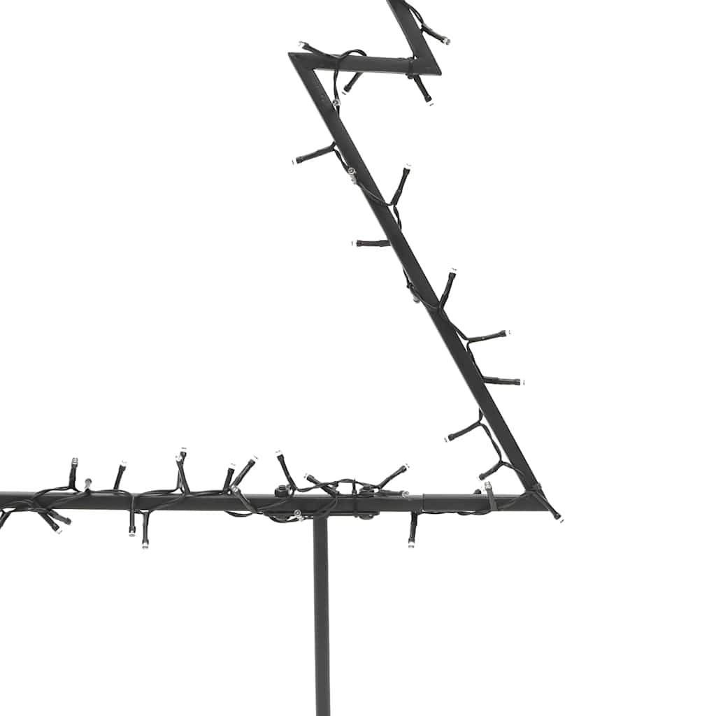 Albero di Natale con picchetti da terra e 80 LED, 60 cm