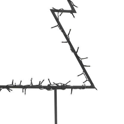 Albero di Natale con picchetti da terra e 80 LED, 60 cm