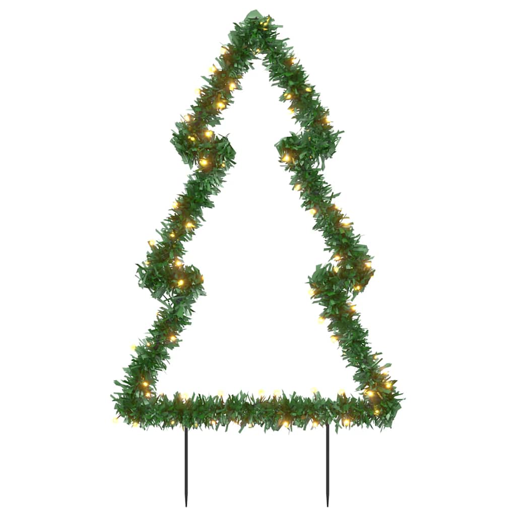 Albero di Natale con picchetti da terra e 80 LED, 60 cm