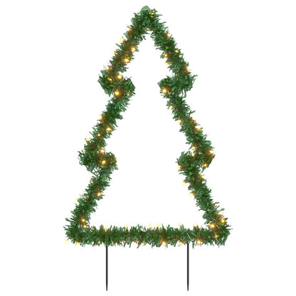 Albero di Natale con picchetti da terra e 80 LED, 60 cm