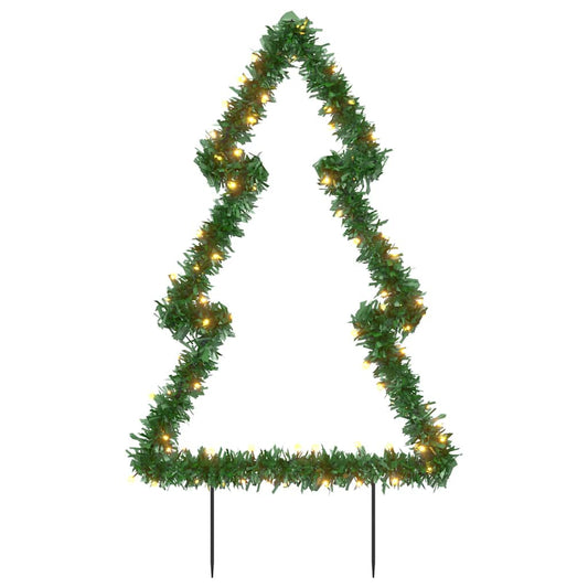 Albero di Natale con picchetti da terra e 80 LED, 60 cm