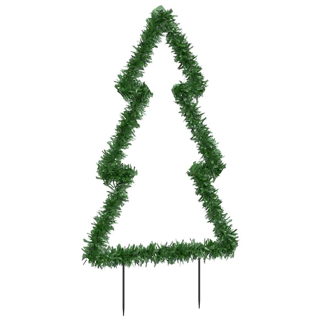 Albero di Natale con picchetti da terra e 80 LED, 60 cm