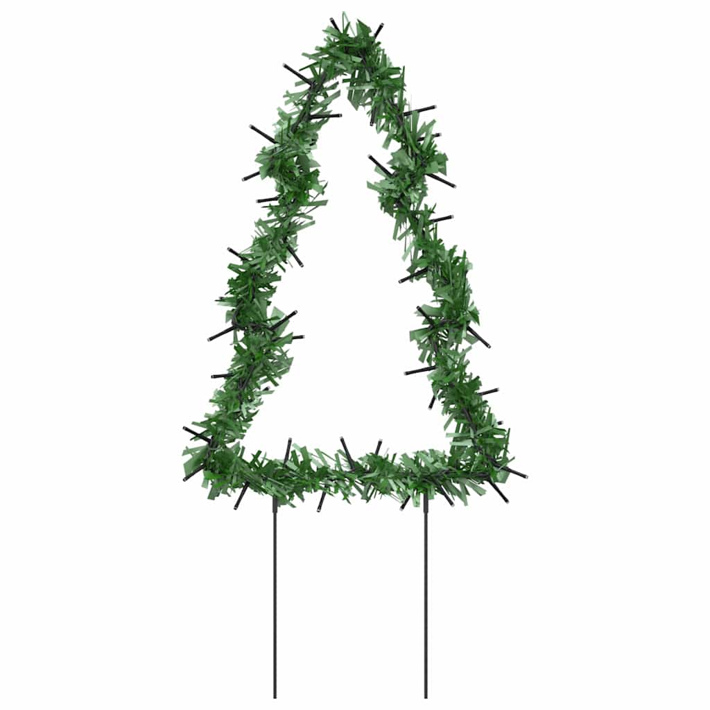 Alberi di Natale con picchetti da terra, 3 pezzi, 50 LED, 30 cm