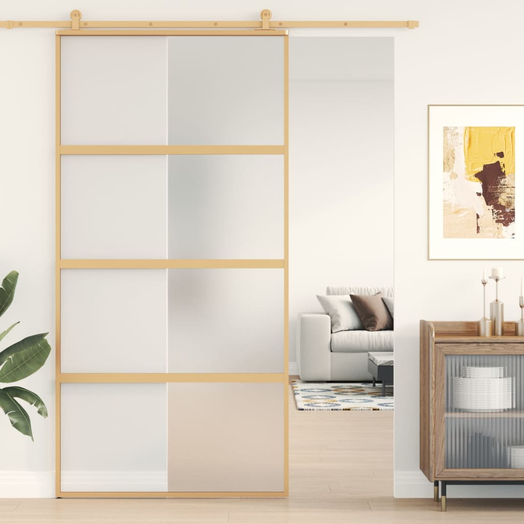 Schiebetür Golden 102,5x205 cm Matt ESG-Glas und Aluminium