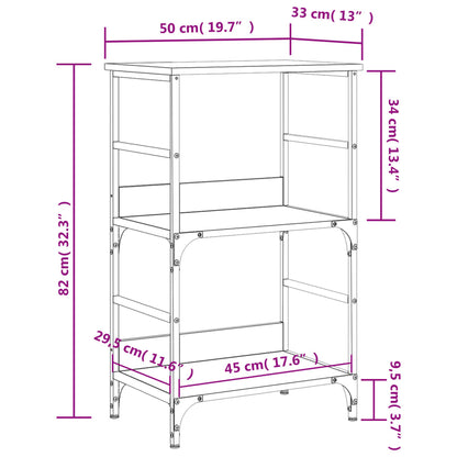 Bücherregal Sonoma-Eiche 50x33x82 cm Holzwerkstoff