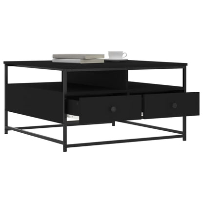 Couchtisch Schwarz 80x80x45 cm Holzwerkstoff