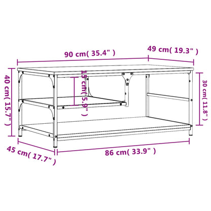 Couchtisch Sonoma-Eiche 90x49x40 cm Holzwerkstoff