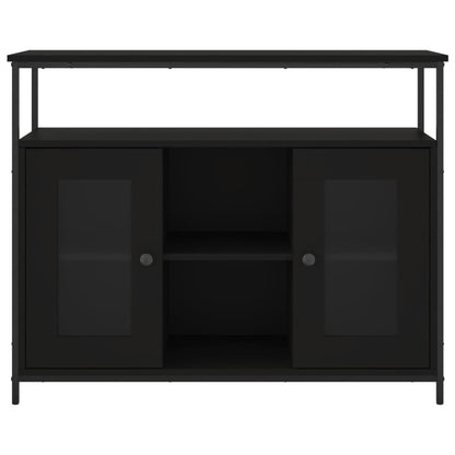 Sideboard Schwarz 100x35x80 cm Holzwerkstoff