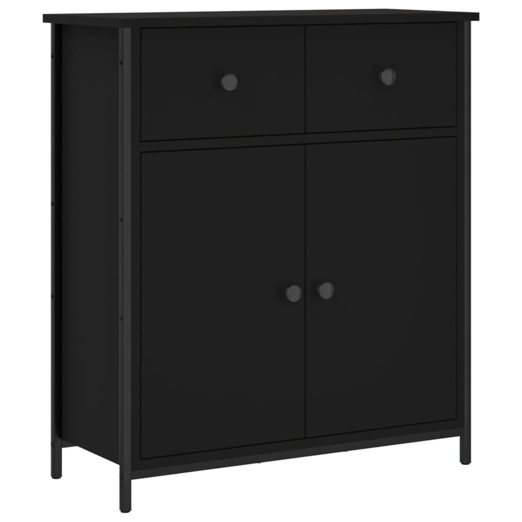 Sideboard Schwarz 70x30x80 cm Holzwerkstoff