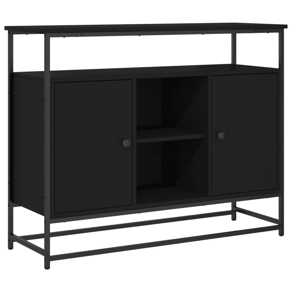 Sideboard Schwarz 100x35x80 cm Holzwerkstoff