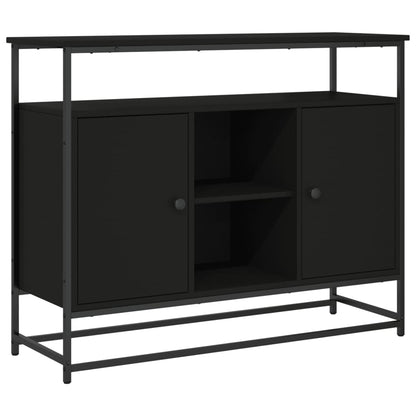 Sideboard Schwarz 100x35x80 cm Holzwerkstoff