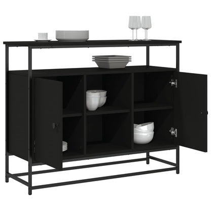 Sideboard Schwarz 100x35x80 cm Holzwerkstoff