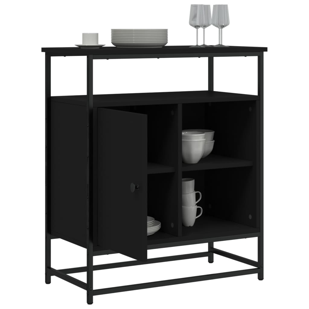 Sideboard Schwarz 69x35x80 cm Holzwerkstoff