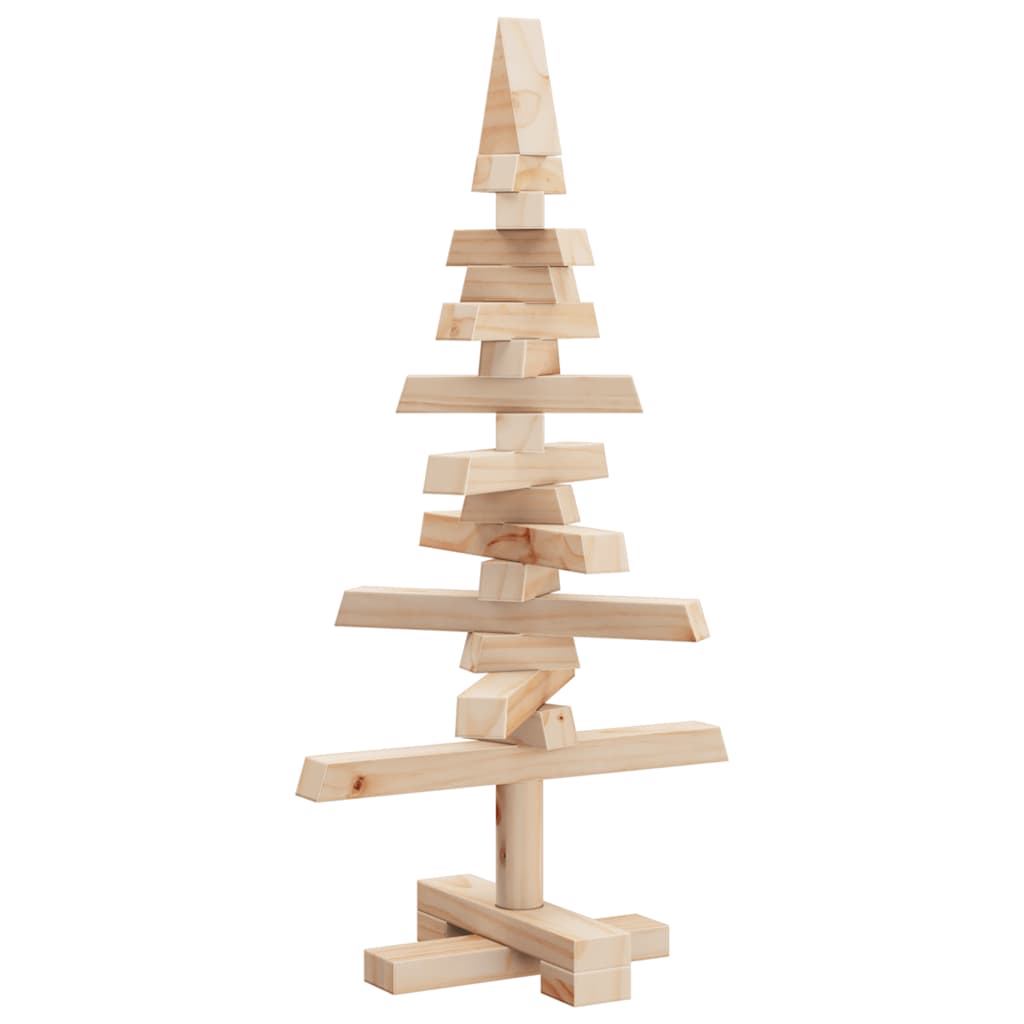 Albero di Natale in legno per decorazione, 60 cm, legno di pino massiccio