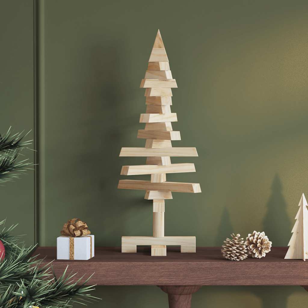 Albero di Natale in legno per decorazione, 60 cm, legno di pino massiccio