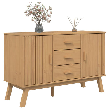 Sideboard OLDEN Braun 114x43x73,5 cm Massivholz Kiefer