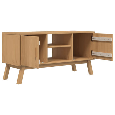 TV-Schrank OLDEN Braun 114x43x57 cm Massivholz Kiefer