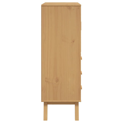 Highboard OLDEN Braun 85x43x125 cm Massivholz Kiefer