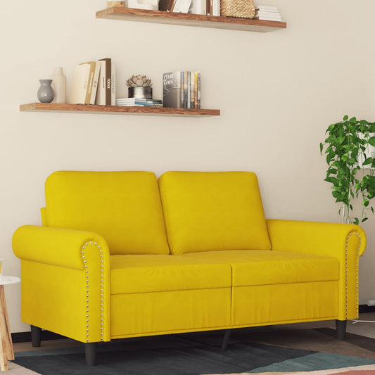 2-Sitzer-Sofa Gelb 120 cm Samt