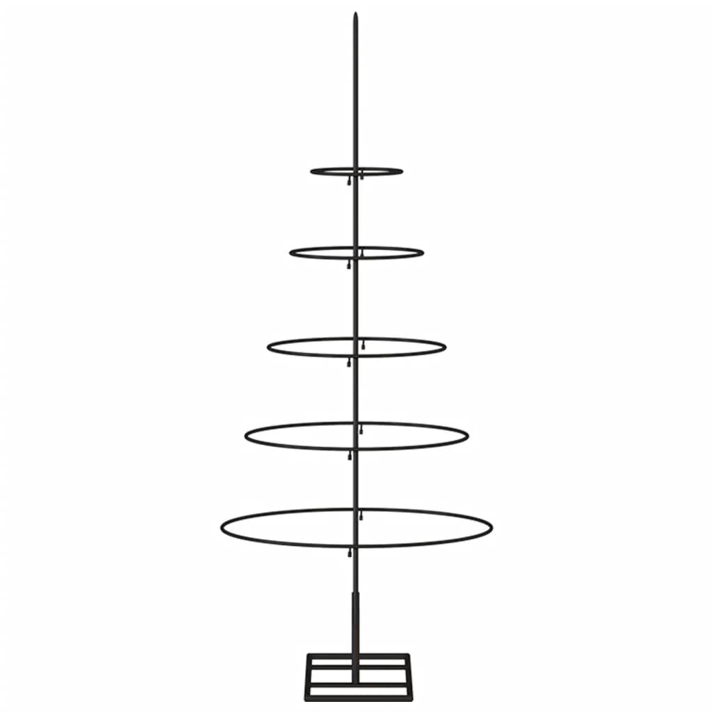 Metall-Weihnachtsbaum für Dekorationen Schwarz 90 cm