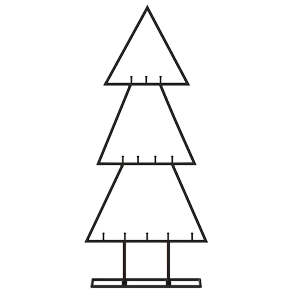 Metall-Weihnachtsbaum Deko Schwarz 60 cm