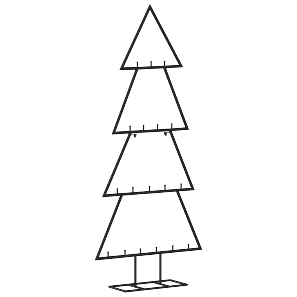 Metall-Weihnachtsbaum für Dekorationen Schwarz 90 cm