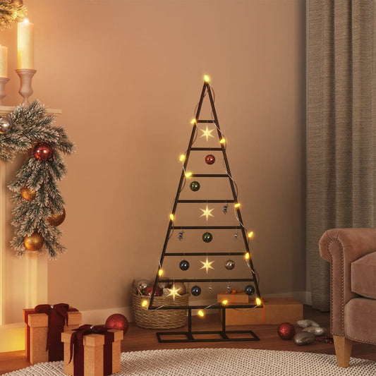 Metall-Weihnachtsbaum für Dekorationen Schwarz 125 cm