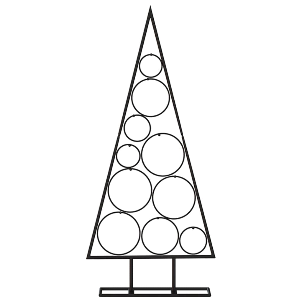 Metall-Weihnachtsbaum für Dekorationen Schwarz 90 cm