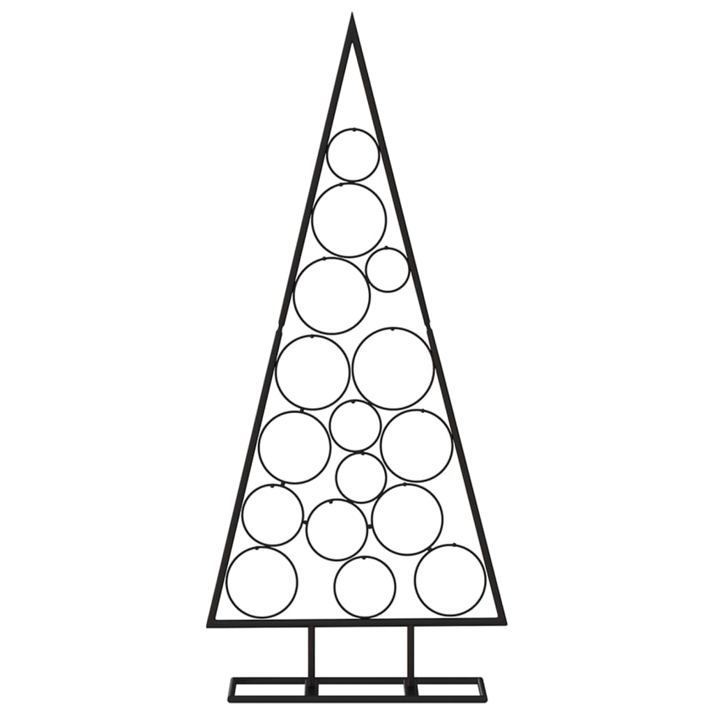 Metall-Weihnachtsbaum für Dekorationen Schwarz 125 cm