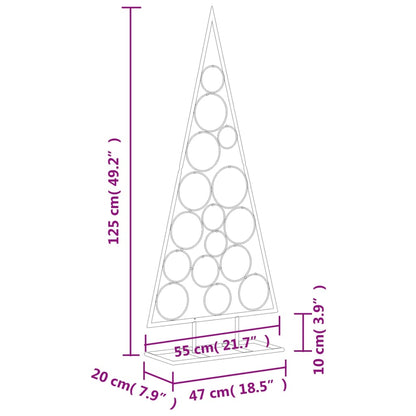 Metall-Weihnachtsbaum für Dekorationen Schwarz 125 cm