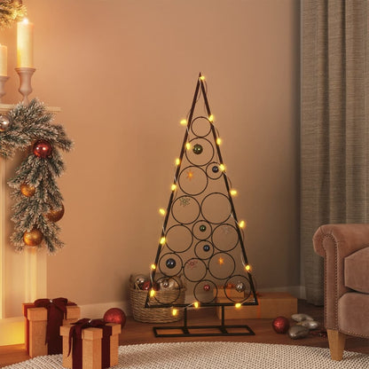 Metall-Weihnachtsbaum für Dekorationen Schwarz 125 cm