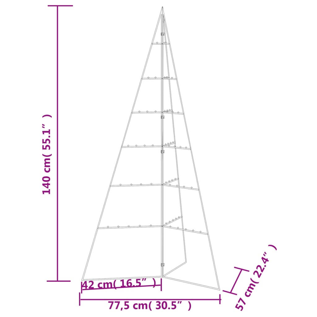 Metall-Weihnachtsbaum für Dekorationen Schwarz 140 cm