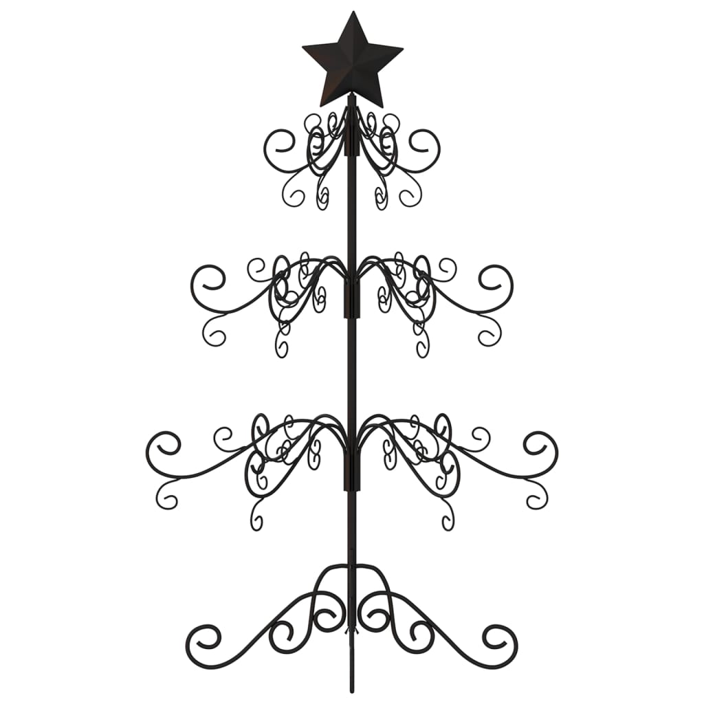 Metall-Weihnachtsbaum für Dekorationen Schwarz 90 cm