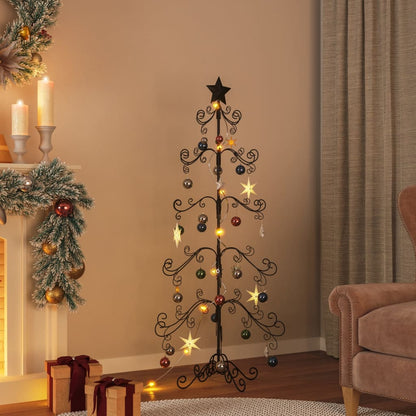 Metall-Weihnachtsbaum für Dekorationen Schwarz 150 cm